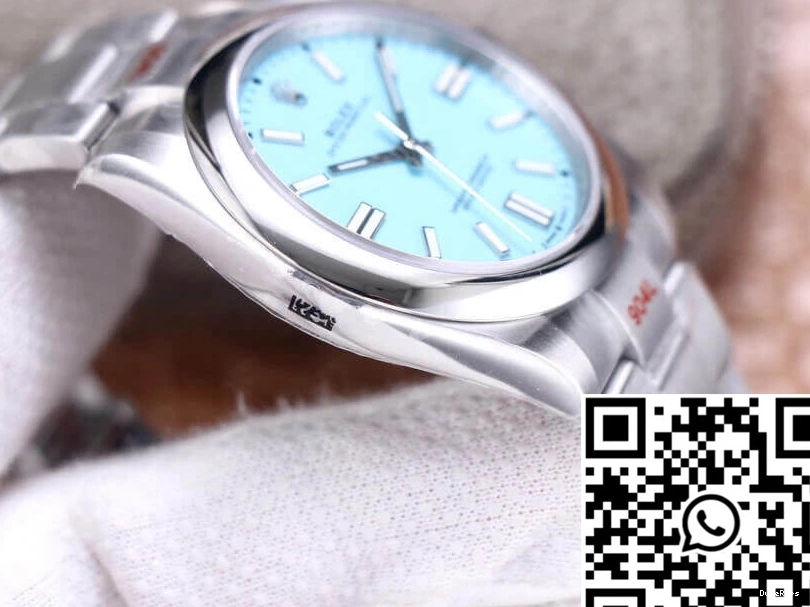 M124300-0006 Rolex Turquoise 41MM Factory Blue Perpetual EW Dial Oyster 0418